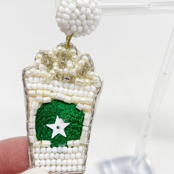 Starbucks Coffee Beaded Earrings - Picture 5 of 6